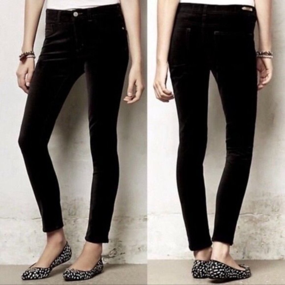 PILCRO ANTHROPOLOGIE Velvet Serif Pants Size 29 P